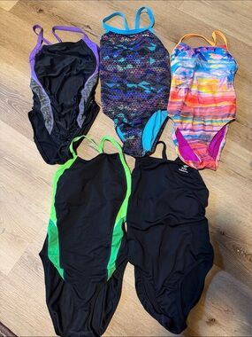 Speedo women’s Black, Purple, Blue, Green & Multicolor One-Piece Swimsuits.
